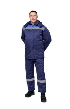 Куртка рабочая утепленная БУВИНИ «Винтер» т.-синяя с васильком