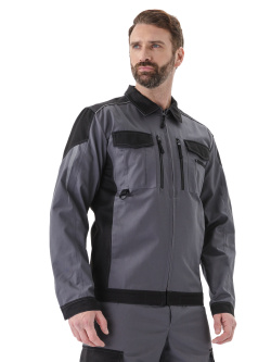 Костюм "АНКОР" куртка/брюки, цвет: Т.СЕРЫЙ/ЧЕРНЫЙ