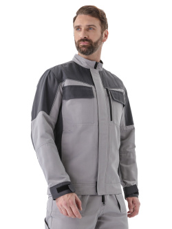 Костюм "НОВАТОР" куртка/полукомбинезон, цвет: СВ.СЕРЫЙ/Т.СЕРЫЙ