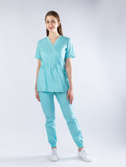 Костюм женский "Джеки" ментоловый, тк.Стрейч,120