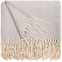 Плед «Сенеж», серый 130x170 см (с кистями)