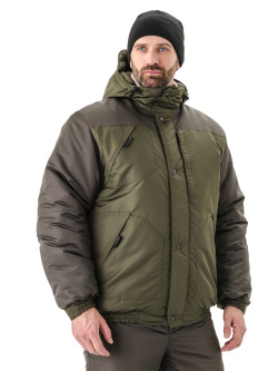 Костюм зимний «ВИХРЬ» куртка/полукомб. цвет: св.хаки/т.хаки, ткань: Кошачий глаз