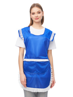 Фартук-сарафан нейлоновый васильковый