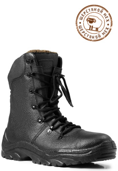 Ботинки кожаные, утепленные, высокие ПАТРИОТ ПУ/ТПУ шерстяной мех УЦЕНКА