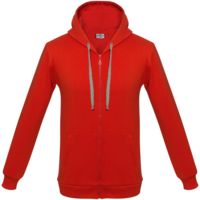 Толстовка на молнии с капюшоном Unit Siverga Heavy, красная