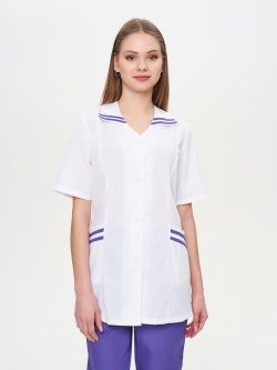 Костюм женский "Сфера" белый с лиловым СКИДКА 20% Костюм женский "Сфера" белый с лиловым СКИДКА 20%