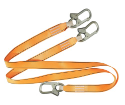 Строп двойной ленточный "ОкаПром" с двумя карабинами тип Ад (лента, КТ1,КТ1,КТ1)