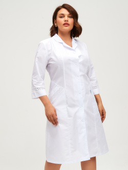 Халат женский "Ампир" белый, тк.Тиси