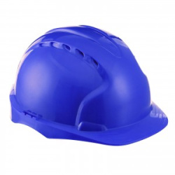 Каска защитная ЭТАЛОН с храповым механизмом синяя (Минпромторг) (продажа 10 шт./мешок)