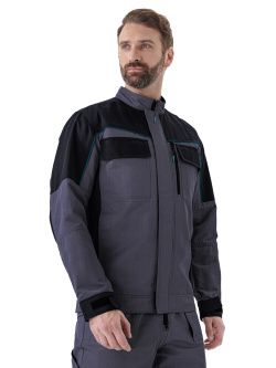 Костюм "НОВАТОР" куртка/полукомбинезон, цвет: Т.СЕРЫЙ/ЧЕРНЫЙ