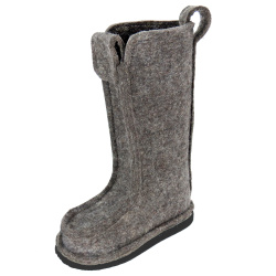 Валенки шитые "Валеши высокие 1311" с подошвой ЭВА, серый