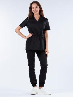 Костюм женский "Джеки" черный, тк.Стрейч,120