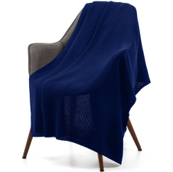 Плед Longview, темно-синий (сапфир) 120х180 см