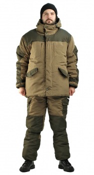 Предзаказ-Костюм зимний "ГОРКА 3" куртка/брюки, цвет: св.хаки/т.хаки, ткань: Полибрезент