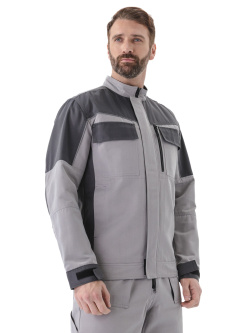 Костюм "ТИТАН" куртка/полукомбинезон, цвет: Т.СЕРЫЙ/ЧЕРНЫЙ