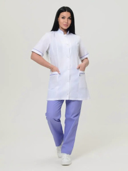 Костюм женский "Лея" белый с сиреневым
