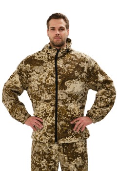 Костюм "МАСКХАЛАТ" куртка/брюки, цвет: кмф "Бежевый пиксель", ткань: Сорочечная