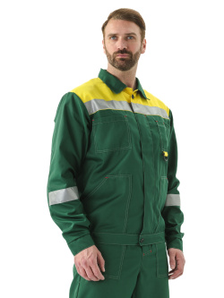 Костюм "ЛЕГИОН" куртка/полукомб. Т.ЗЕЛЕНЫЙ/ЖЁЛТЫЙ