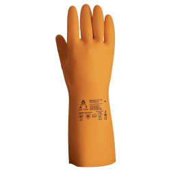 Перчатки из латекса для защиты от химических воздействий JCH-401 ATOM COMFORT Jeta Safety