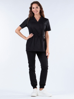 Костюм женский "Джеки" черный, тк.Стрейч,120