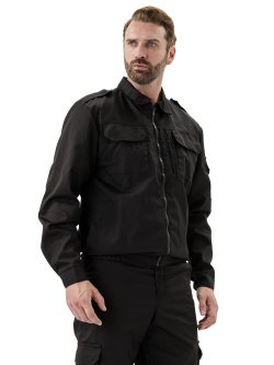 Костюм охранника мужской "Контрол" летний черный тк. РИП-СТОП