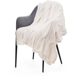 Плед Snefald, жемчужно-белый 120x180 см