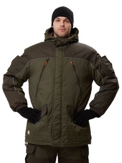 Костюм зимний «ГРАСК» куртка/полукомб. цвет: св. хаки/т.хаки, ткань: Таслан