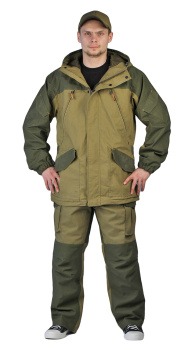Костюм "ГЕРКОН-ЛЕТО" куртка/брюки, цвет: Св.хаки/Т.хаки, ткань: Палатка-270