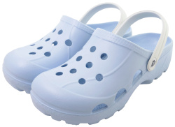 Сабо ЭВА ОЛА (ЖАНЕТТ) женские, с ремешком и перфорацией, голубые