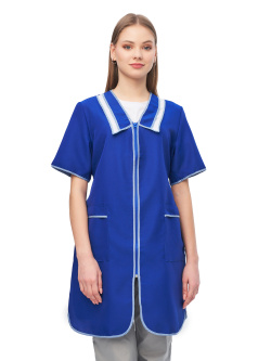 Халат женский "Сакура" васильковый