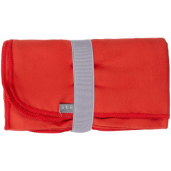 Спортивное полотенце Vigo Medium, красное полотенце: 80х130 см; сумка: 25x14x6 см