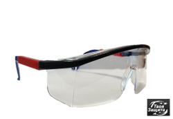 Очки открытые защитные ПРОФИ (2С-1,2 PС) прозрачные (JL-D014-1) черная оправа