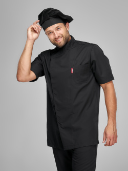 Китель мужской "Карлос" черный, тк.Поливискоза