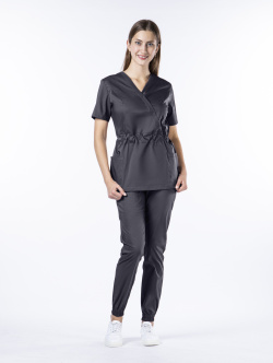 Костюм женский "Джеки" графит, тк.Стрейч,120