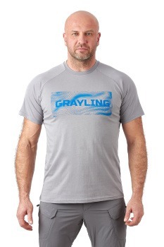 Футболка GRAYLING Riverbad (Ривербед) (хлопок, серый) GTS-01GR