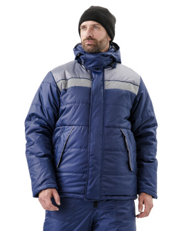 Куртка зимняя "ЭРЕБУС" цвет: т.синий/серый