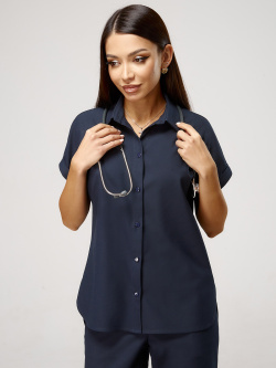 Костюм женский "Вилена" т-синий, тк.Стрейч 220