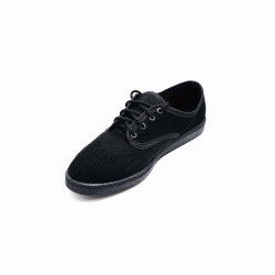 Туфли вельветовые на шнурках 1-23-1 (STEP) черные