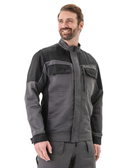 Костюм "НОВАТОР" куртка/полукомбинезон, цвет: Т.СЕРЫЙ/ЧЕРНЫЙ