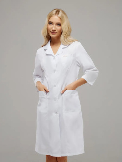 Халат женский "Грация" белый, тк.Сатори