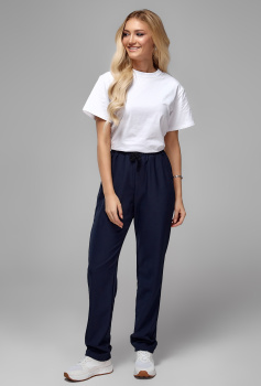 Брюки женские "Актив" т-синие, тк.Стрейч, 220