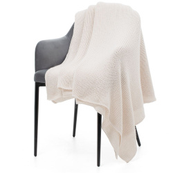 Плед Knitly, белый 160x200 см