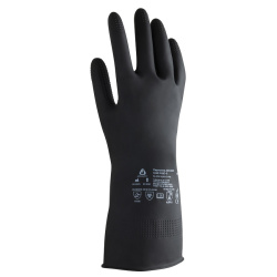 Перчатки латексные для защиты от химических воздействий JCH-601 ACID КЩС-2 Jeta Safety