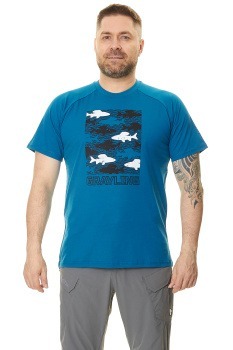 Футболка GRAYLING Fishes(Фишс)(хлопок, синий) GTS-05BL