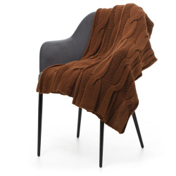 Плед Snefald, коричневый (темное золото) 120x180 см