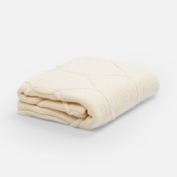 Плед Curve Verve, молочно-белый 110x170 см