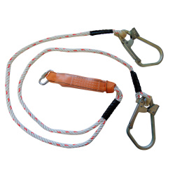 Строп двойной канатный "ОкаПром" с двумя карабинами и амортизатором тип аВд (канат, КА3, КА3, Кс)