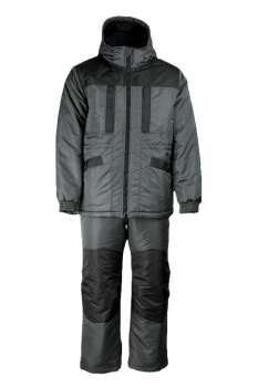 Костюм зимний мужской SEVER (TASLAN (ПЭ) серый/TASLAN (ПЭ) черный)