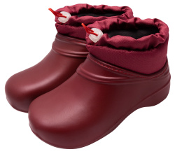 Боты ЭВА КОРО (ЖАНЕТТ) женские, с манжетой, утепленные (флис), винный