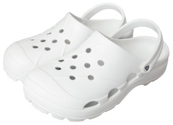 Сабо ЭВА ОЛА (ЖАНЕТТ) мужские, с ремешком и перфорацией, белые